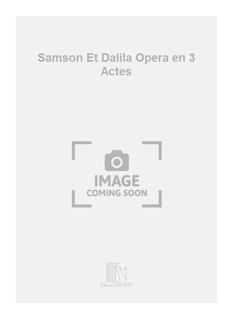 Samson Et Dalila Livret Francais